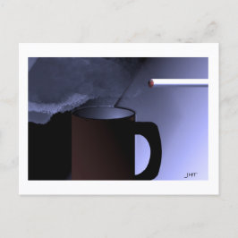 Kaffee und Nikotin Postkarten Druck von JHT