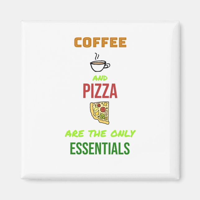 Kaffee und Pizza Magnet (Vorne)