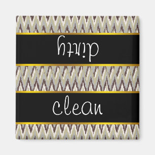Kaffee und Sage iKat ZigZag Muster Magnet