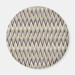 Kaffee und Sage iKat ZigZag Muster Magnet
