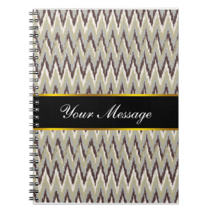 Kaffee und Sage iKat ZigZag Muster Notizblock