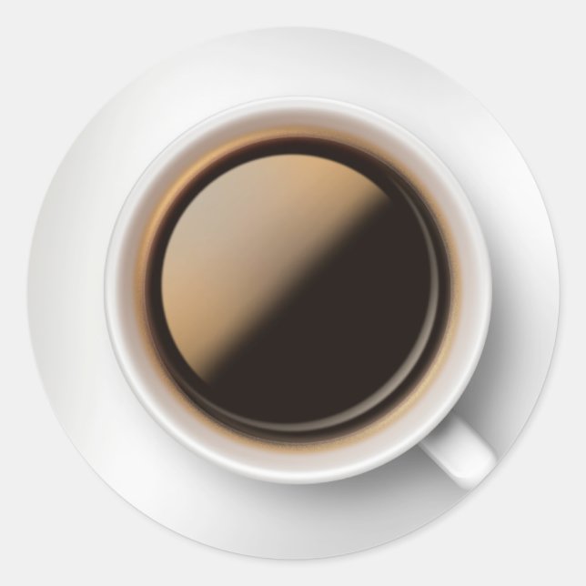 Kaffee und Saucen Runder Aufkleber (Vorderseite)