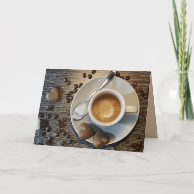 Kaffee- und Schokoladenkarte Karte (Vorderseite)