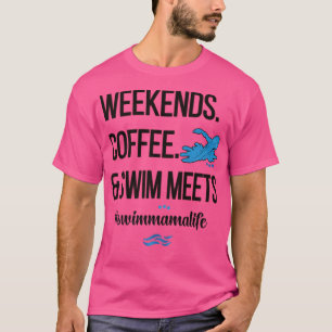 Kaffee und Schwimm trifft auf die Mama Swim Mama L T-Shirt