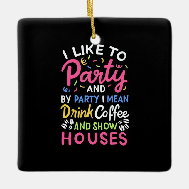 Kaffee- und Show-Houses Keramikornament (Vorderseite)