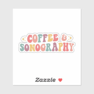 Kaffee und Sonographie Aufkleber