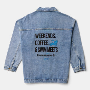 Kaffee und Swim trifft sich Swim Mama Life Schwimm Jeansjacke