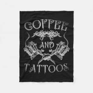 Kaffee und Tattoos Inkin aus der Tätowierung Fleecedecke