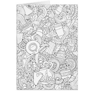 Kaffee-und Tee-Gekritzel