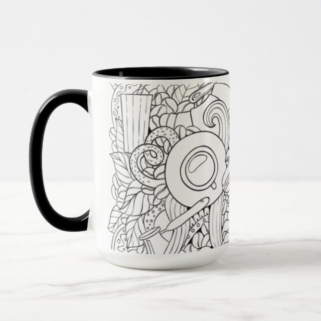 Kaffee-und Tee-Gekritzel Tasse (Links)