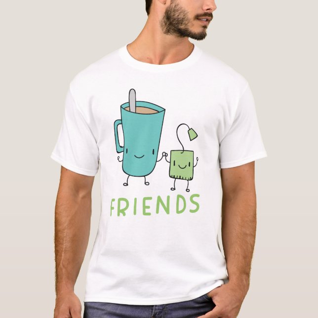 Kaffee- und Teebeutel Bester Freund T-Shirt (Vorderseite)