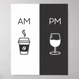 Kaffee und Wein - Am/am Poster