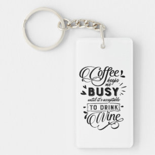 Kaffee und Wein Schlüsselanhänger