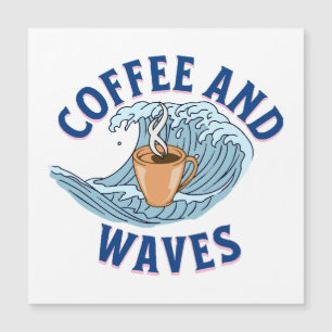 Kaffee und Wellen Magnetkarte