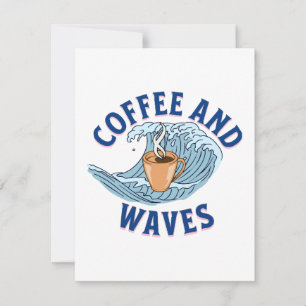 Kaffee und Wellen RSVP Karte
