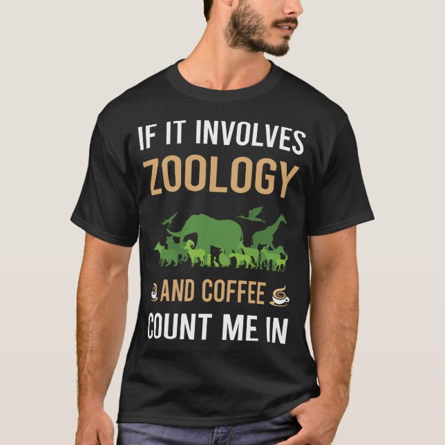Kaffee- und Zoologe T-Shirt (Vorderseite)