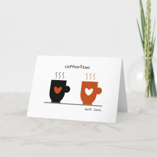 Kaffee Valentinstag Feiertagskarte