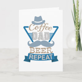 Kaffee Vater Beer Wiederholung Vatertag Karte