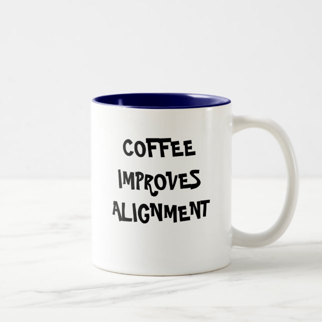 KAFFEE VERBESSERT AUSRICHTUNG ZWEIFARBIGE TASSE (Rechts)