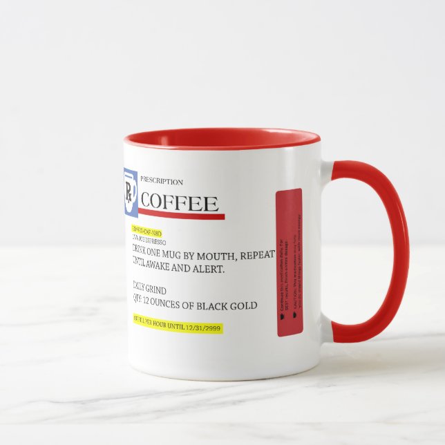 Kaffee-Verordnungs-Koffein-Süchtig-Tasse Tasse (Rechts)