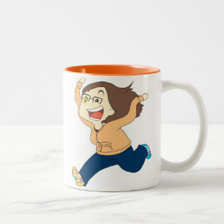 Kaffee-Verrücktheit Zweifarbige Tasse