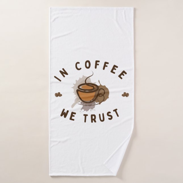 Kaffee vertrauen wir lustig badehandtuch (Badehandtuch)