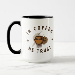 Kaffee vertrauen wir lustig tasse