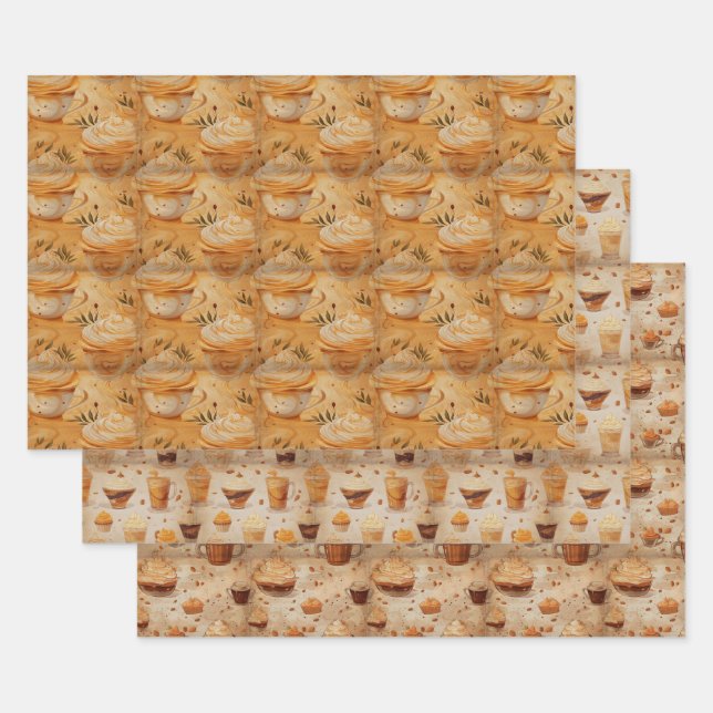 Kaffee Vintag Rustikales Set Nr. 1 Geschenkpapier Set (Set)