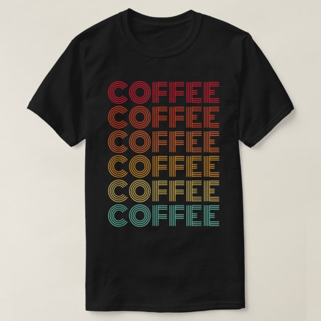 Kaffee-Vintage Briefe T-Shirt (Design vorne)