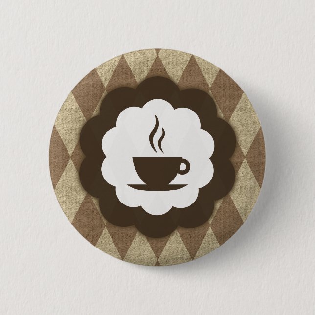 Kaffee Vintage Button (Vorderseite)