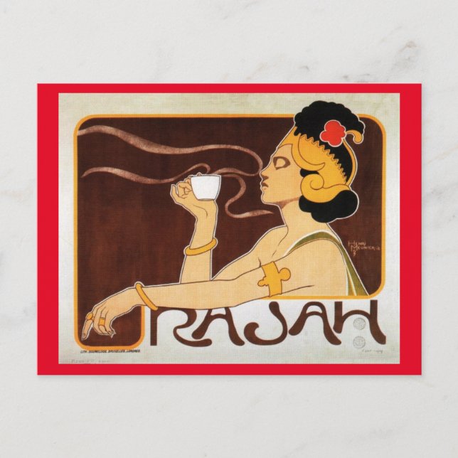 Kaffee, Vintage Werbung Postkarte (Vorderseite)