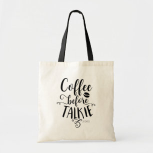 KAFFEE VOR DEM FILM Moderne Typografie individuell Tragetasche