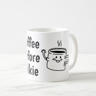 Kaffee vor dem Reden Kaffeetasse