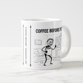 Kaffee vor den Menschen Tasse - Funny Coffee Cup