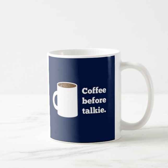 Kaffee vor Talkie-Tasse Kaffeetasse (Rechts)