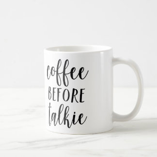 Kaffee vor Talkie-Tasse Kaffeetasse