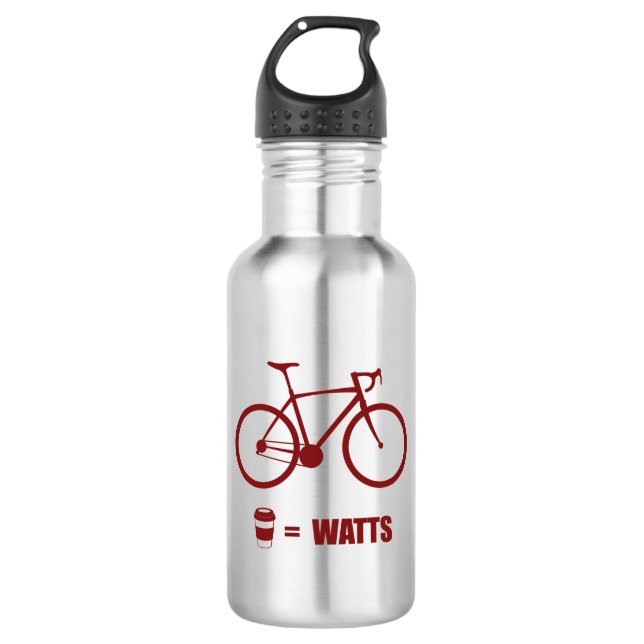 Kaffee = Watt Edelstahlflasche (Vorderseite)