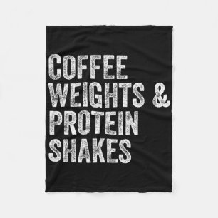 Kaffee Weichteilproteine Shakes Gym Weightlifter B Fleecedecke