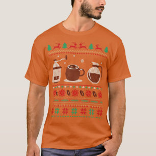 Kaffee Weihnachten hässlich Weihnachtspulli T-Shirt