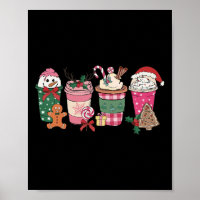 Kaffee Weihnachten Lebkuchen Rosa Frauen Latte Gem
