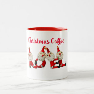 Kaffee & Weihnachtsstimmung NOEL Weihnachtsmann Ta Zweifarbige Tasse