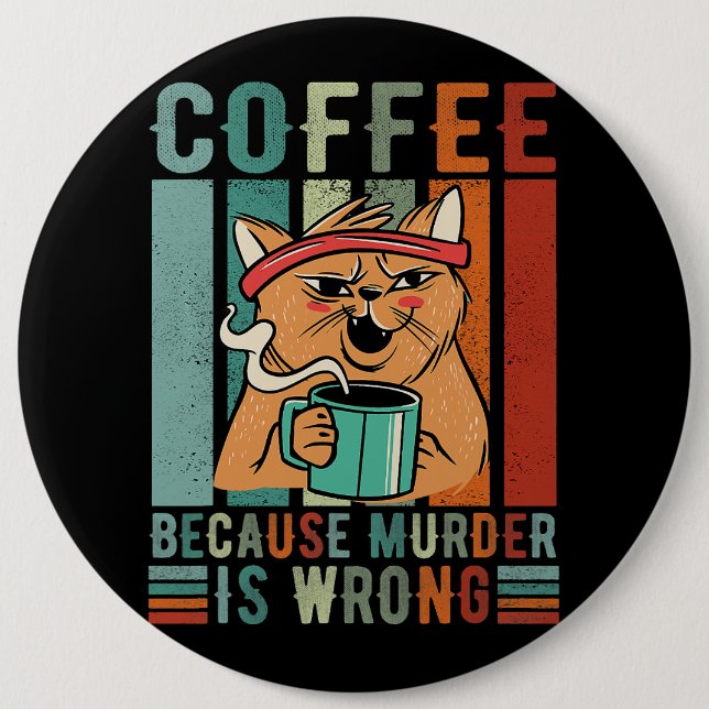 Kaffee, weil Mord falschen Kaffee und generieren Button (Vorderseite)