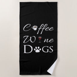 Kaffee Wein Hunde Strand Handtuch