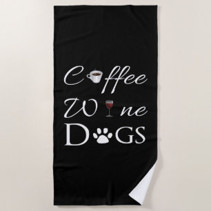 Kaffee Wein Hunde Strand Handtuch