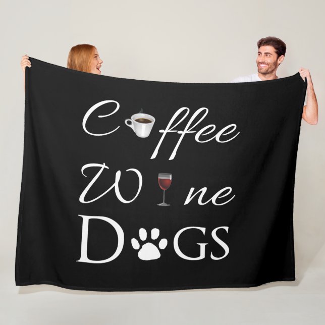 Kaffee Weine Hunde Fleece Blanket (Beispiel)