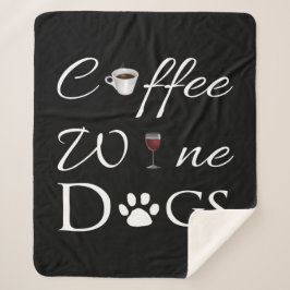 Kaffee Weine Hunde Sherpa Blanket Sherpadecke