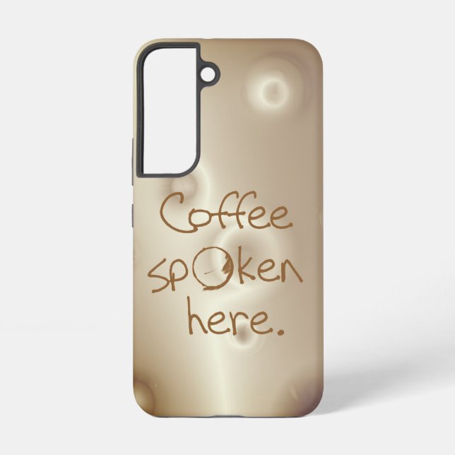 Kaffee wird hier gesprochen samsung galaxy hülle (Rückseite)