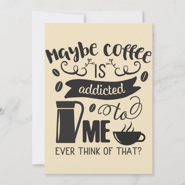 Kaffee wird mir zugesetzt dankeskarte (Vorderseite)