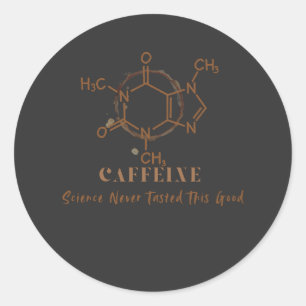 Kaffee-Witziges-Kaffee-Wissenschaft-Design Runder Aufkleber