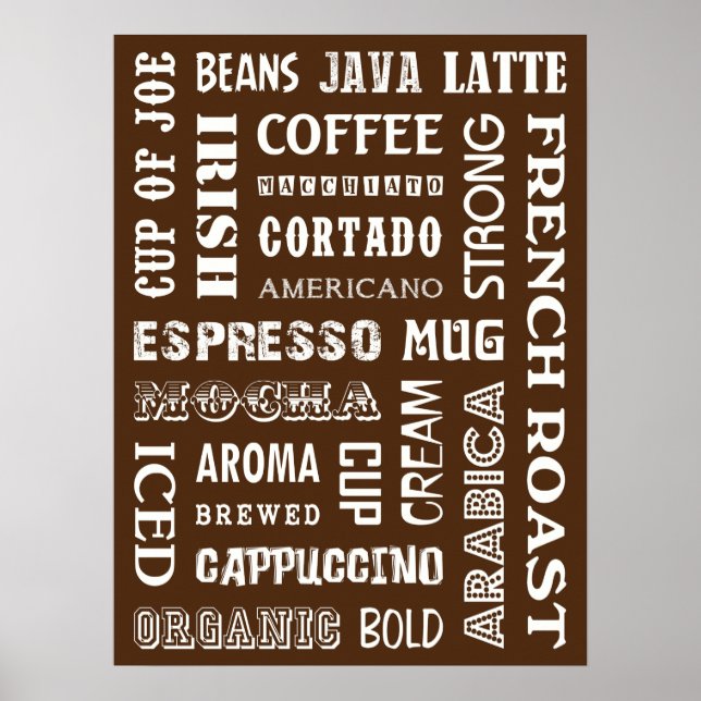 KAFFEE-WORTE POSTER (Vorne)